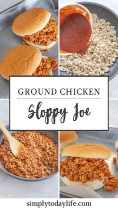 Easy Ground Chicken Sloppy Joe Recipe Ground Chicken Crock Pot Recipes, Easy Meals With Ground Chicken, Crockpot Ground Chicken Recipes, Ground Chicken Dinner Ideas, Ground Chicken Crockpot Recipes, Ground Chicken Sloppy Joes, Recipes With Ground Chicken, Ground Chicken Recipes Easy, Chicken Sloppy Joe Recipe