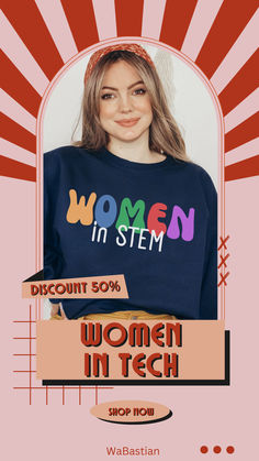 Celebrate your academic achievement and passion for STEM with this Women in STEM Sweatshirt. Perfect for graduations, this cozy sweater is not just clothing; it's a statement of empowerment. Emblazoned with the phrase Women in STEM, it proudly declares your dedication to science, technology, engineering, and mathematics. Academic Achievement