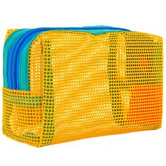 See your Stuff with our Mesh Bag Collection! The perfect small case for whatever you need to store- fit your essentials on the go! Use it as a makeup bag, art supply case, a place to store your stamp collection, toiletry bag, travel tech, and more! Tear resistant 100% vinyl coated mesh 5" height x 6" width x 2.5" depth, 3 oz Made in Los Angeles, California Bike Seat Bag, Mate Idea, Small Knitting Projects, Diy Makeup Bag, Circle Purse, Mesh Backpack, Cool Packaging, Quilted Backpack, Velcro Patches