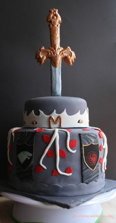 Game Of Thrones Cake, Game Of Thrones Theme, Skull Cake, 15th Birthday, Theme Design, Dessert Drinks, Game Design, Game Of Thrones, Cake Designs