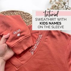 someone is sewing their name on a shirt with the words, sew and sew