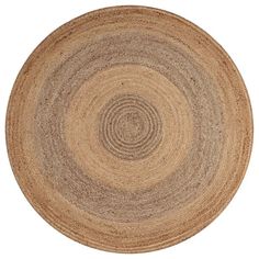 Natural Jute LR12032 Natural / Gray Rug Modern Round Rugs, Natural Fiber Area Rug, Traditions Around The World, Jute Round Rug, Living Room Decor Rustic, Natural Jute Rug, Jute Rugs, Natural Element, Gray Rug