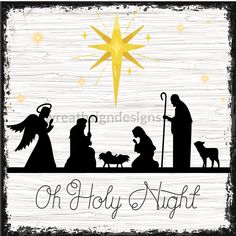 Oh Holy Night-Nativity Scene 8’ Window Painting Ideas, Cowboy Crafts, Canada Christmas, Halloween Fruit, Valentines Gift Card, Oh Holy Night, Southwest Design, Sublimation Printer, 3rd Party