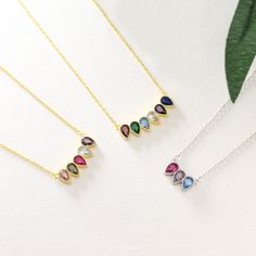 ❤️Perfect Gift for loved ones. ❤️Each stone refers to a family member birthstone,  MONTHS / STONES Jan-Garnet Feb-Amethyst Mar-Aquamarine Apr-Diamond May-Emerald June-Alexandrite July-Ruby Aug-Peridot Sep-Sapphire Oct-Pink Tourmaline Nov-Citrine Dec-Blue Topaz ❤️Your purchase will arrive in a gift box ❤️ All our jewelry is handmade with Love and Care in our workshop  DETAILS Material: High-Quality Solid 925 Sterling Silver  Finish: Silver Plated, Rose Plated, Gold Plated   PROCESSING & SHIPPING All items purchased will be shipped within 2-7 business days. You can upgrade your shipping to Express during check out if you want it faster 🚀Standard Shipping Time for the US: 2- 7 business days worldwide 🚀Express Shipping Time: 1-5 business days worldwide  ASSURANCE ✧ Nickel Free ✧ Tarnish Resi 45 Birthday, Gold Birthstone Necklace, Jewellery Dainty, Birthstone Necklace Mothers, Family Birthstone Necklace, Gift For Mom Birthday, Women Jewellery, Necklace Birthstone, Birthstone Gifts