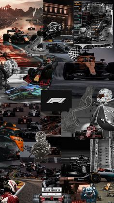 a collage of photos with cars, trucks and other vehicles in it's image