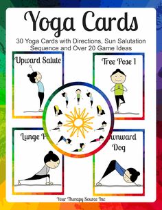 yoga cards with instructions on how to use them