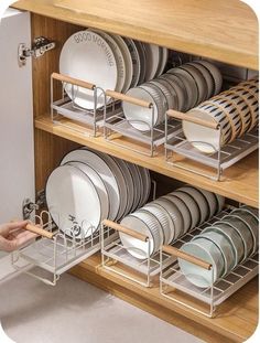 the dish rack is full of clean dishes