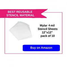 the best reusable stencil material for mylar 6 mil stencil sheets 12 x 11 pack of 10