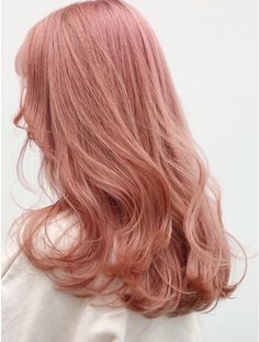 Peach Hair Colour, Ginger Pink Hair, Peach Color Hair, Pink Peach Hair, Peach Hair Colors, Pink Ginger, Ginger Peach, Peach Hair, Hair Color Pink