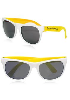 Personalized Two Tone Plastic Sunglasses | SGL01 - DiscountMugs Fun White Sunglasses With Gradient Lenses, Casual White Glass Sunglasses, Playful Yellow Tinted Sunglasses, Fun White Sunglasses With Tinted Lenses, Fun Yellow Sunglasses With Gradient Lenses, Positivity Project, Personalized Sunglasses, Custom Sunglasses, Plastic Sunglasses