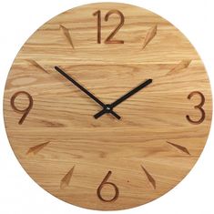 a clock made out of wood with numbers on it