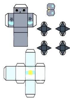 an origami robot with four different shapes