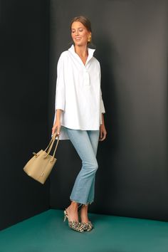 Crafted in a flattering silhouette from a crisp cotton poplin, the Blanc Willow Blouse is a must-have. Featuring a button front half-placket, folded collar, and high-low hem, this pullover pairs easily with everything from denim to leather pants.

Three-quarter length sleeves
Button-down
Half-placket
Collared
Button cuffs
97% cotton poplin, 3% spandex
Care: Machine wash cold Spring Everyday Spread Collar Blouse, Spring Everyday Blouse With Placket, Everyday Spread Collar Blouse For Spring, Everyday Fall Blouse With Placket, Chic Everyday Blouse With Placket, Spring Blouse With Pockets And Fold Down Collar, Casual Everyday Blouse With Fold Down Collar, Spring Casual Blouse With Fold Down Collar, Casual Spring Blouse With Fold Down Collar