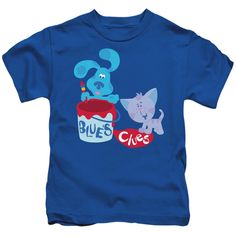 Blue's Clues Paint It! Juvenile 18/1 Cotton Short-Sleeve T-Shirt Blue's Clues, Blues Clues, Kids Graphic Tees, Graphic Tee Shirts, Clue, Cotton Shorts, Kids Tshirts, Royal Blue, Tee Shirts