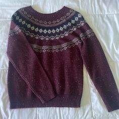 In Perfect Condition Never Worn Make Me An Offer! Casual Red Outerwear With Fair Isle Pattern, Casual Red Fair Isle Pattern Outerwear, Casual Red Fair Isle Outerwear, Vintage Sweater, Make Me An Offer, Vintage Sweaters, Colorful Sweaters, Outfit Inspirations, Sweaters For Women