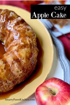 Apple bundt cake on gold plate. Fresh Apple Cake Recipe, Easy Apple Cake Recipe, Basic Quiche Recipe, Easy Apple Cake, Apple Cake Recipe, Fresh Apple Cake, Apple Dessert, Apple Cake Recipes, Peanut Butter Recipes