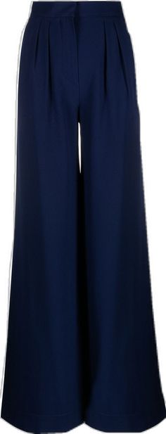 Chic Navy Formal Bottoms, Chic Navy Bottoms For Formal Occasion, Elegant Navy Straight Leg Bottoms, Elegant Navy Straight Pants, Chic Navy Straight Leg Pants, Blue Full Length Evening Pants, Blue Full-length Evening Pants, Evening Blue Full Length Pants, Formal Blue Wide-leg Pants