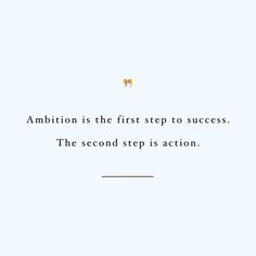 an image of a quote about the first step to success