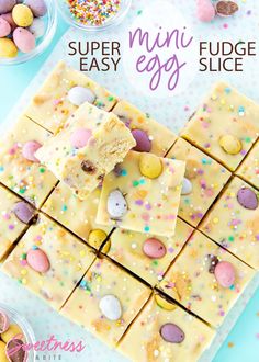 an easy recipe for mini fudge easter slice