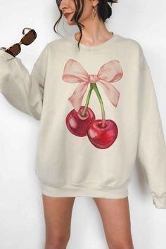 CHERRY BOW COQUETTE OVERSIZED SWEATSHIRT Bow Coquette, Coquette Girl, Pink M, Outfit Aesthetic, Marketing Ideas, Knit Set, Oversized Sweatshirt, Chic Boutique, Winter Collection