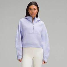 Xs/S Lilac Smoke Basically Unworn (Maybe 2-3 Times) Black Hoodie Women, Lululemon Hoodie, Lululemon Scuba Hoodie, Lululemon Scuba, Half Zip Hoodie, Women's Hoodies, Cozy Fabric, Hoodie Women, Lulu Lemon