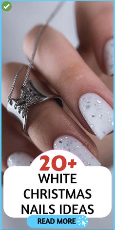 Discover the timeless beauty of white Christmas nail designs that emulate the purity of freshly fallen snow. Whether you opt for elegant white and silver patterns, intricate snowflake details, or dazzling glitter touches, these manicure ideas will bring a winter wonderland charm to your fingertips. Let your nails radiate sophistication and celebrate the season with a palette of pristine white hues. Perfect for adding an elegant twist to your holiday look!