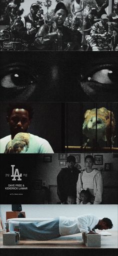 the movie poster is shown in black and white, with images of people looking at each other