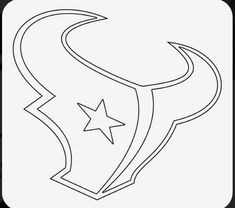 the houston cowboys logo is shown in black and white, as well as an outline