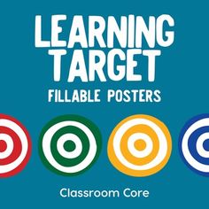 the learning target poster for classroom core