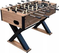 an image of a foosball table that is made out of wood