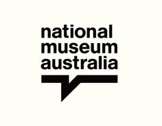 the national museum australia logo in black and white