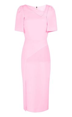 Wool Crepe, Light Rose, Roland Mouret, Rose Lights, Crepe Dress, Full Figured, Elbow Length Sleeve, Model Dress, The Eye