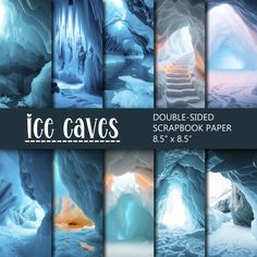 there are many ice caves with stairs in them