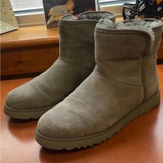 No Scuffs Or Stains. Worn A Handful Of Times. Size 7.5. Grey Ugg Boots. Grey Ugg Mini, Ugg Mini Boots, Grey Ugg, Grey Ugg Boots, Mini Boots, Ugg Mini, Womens Uggs, Ugg Shoes, Ugg Boots