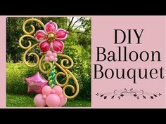 an image of balloon bouquet with flowers and balloons