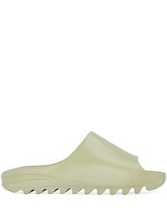 light green EVA foam open toe slip-on style branded insole ridged rubber sole Foam Slides, Yeezy 2, Yeezy Slides, Yeezy Shoes, Womens Slides, Oui Oui, Adidas Yeezy, Curator Style, Mule Clogs