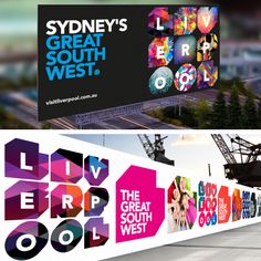 an advertisement for sydney's great south west is displayed on the side of a building