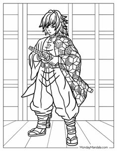 32 Demon Slayer Coloring Pages (Free PDF Printables) Hello Kitty Colouring Pages, Easy Animals, Hello Kitty Coloring, Teacher Things, Free Printable Coloring, Animal Coloring Pages, Free Printable Coloring Pages, Japanese Culture