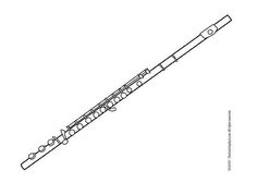 a black and white drawing of a flute