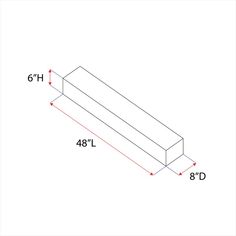 a drawing of the length of a rectangular tube