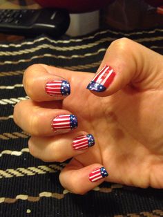 Fourth Of July Nails, July Nails, Stylish Nails, Nail Design, Fourth Of July, Nail Designs, Nails, Beauty, Design