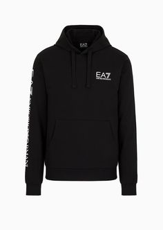 Shop EMPORIO ARMANI Logo Series hooded cotton sweatshirt for Man at the official store and browse the Hoodies collection. Armani Sweatshirt, Men Logo, Black Hooded Sweatshirt, Emporio Armani Men, Armani Logo, Matching Sets Outfit, Armani Black, Athletic Looks, Polo Sweatshirt