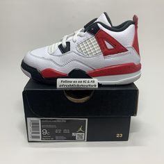 Jordan 4 Red Cement Toddler Size 9c BQ7670-161 Fire Red AJ4 Retro Baby Children *Size: 9c Toddler / Children / Baby *Condition: New with box and authentic/original. *Condición: Nueva con caja y auténtica/original. *Local pick up and or delivery is available if you are located in the New York City area, please contact me to schedule date and time. *La recogida o entrega local está disponible si se encuentra en el área de la ciudad de Nueva York, comuníquese conmigo para programar la fecha y la hora. *All orders will ship on the following business day, for faster delivery please contact me before purchasing* *Todos los pedidos se enviarán el siguiente día laboral, para entrega rápida por favor comuníquese conmigo antes de su compra* Please note: Not all pairs from Nike are perfect especially Jordan 3s, Jordan 4 Red, Jordan Retro 4, Retro Baby, Retro 4, Business Day, Jordan 3, Red Fire, Jordan Retro