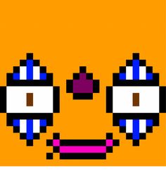 an image of pixel art with two eyes