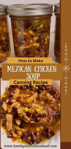 the recipe for mexican chicken soup is shown