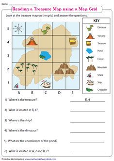 a worksheet for reading the map with pictures and words to help students learn how to