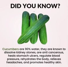 Cucumber Benefits, Food Health Benefits, Info Board, Diet Ideas, Home Health Remedies, Health And Fitness Articles, Herbs For Health, Health Knowledge, Healing Food