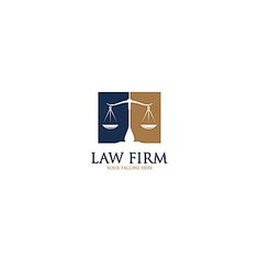 law firm logo with scales on each side