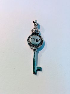 Kabbalah jewelry Sterling Silver Shin Dalet Yud Key Necklace Pendant #fashion #style #stylish #love #me #cute #photooftheday #nails #hair #beauty #beautiful #instagood #instafashion #pretty #girl #girls #eyes #model #dress #skirt #shoes #heels #styles #outfit #purse #jewelry #shopping Hebrew Letters, Key Pendant Necklace, Jewish Jewelry, Skirt Shoes, Protection Necklace, Eyes Model, Key Necklace, Key Pendant, Girls Eyes