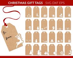 christmas gift tags svg dxf eps